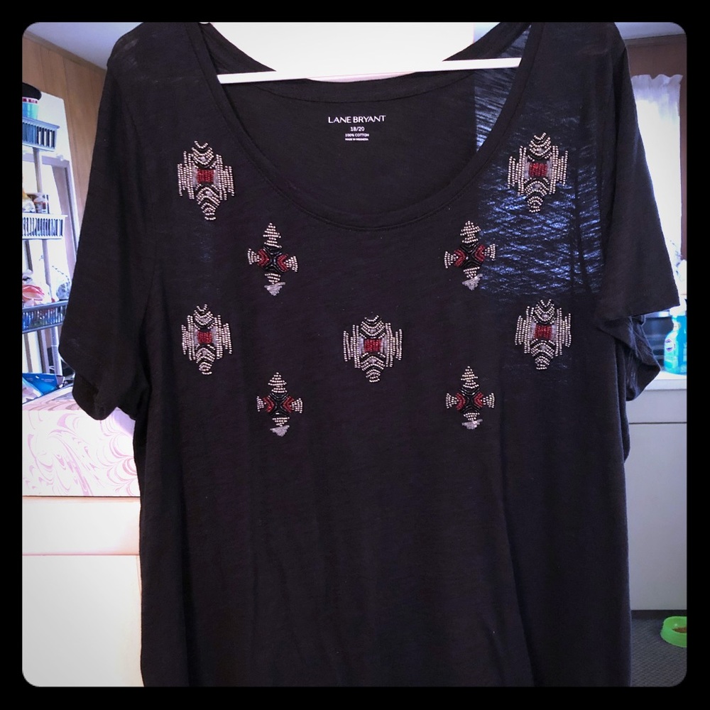 Beautiful black Tee by Lane Bryant